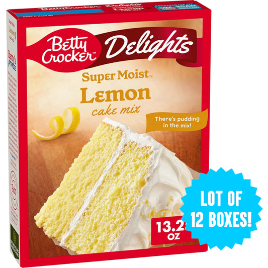 12 Pack - Betty Crocker Delights Super Moist Lemon Cake Mix 13.25oz