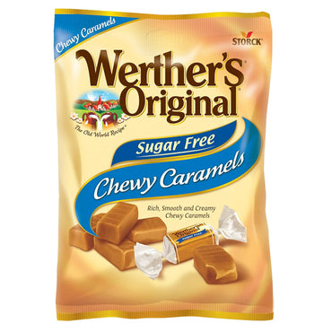 12 Pack - Werther's Original Chewy Sugar Free Caramel Candy 1.46oz