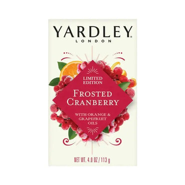 6 Pack - Yardley London Limited Edition Frosted Cranberry Moisturizing Bath Bar 4oz Yardley