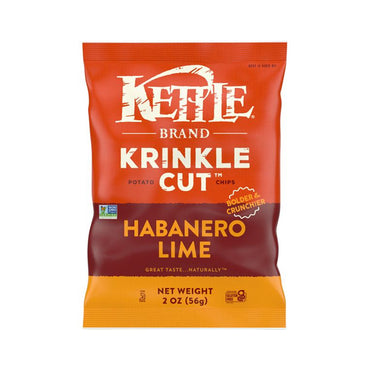 12 Pack - Kettle Foods Krinkle Cut Habanero Lime Potato Chips 2oz