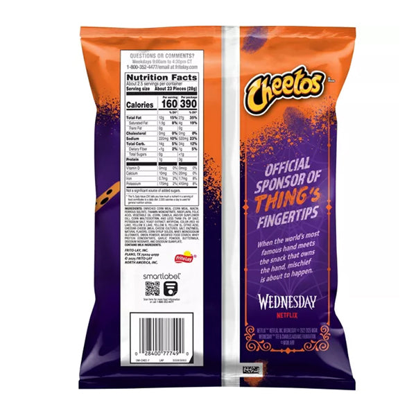 12 Pack - Cheetos Flamin' Hot Fiery Skulls Wednesday Netflix Cheese Snacks 2.375oz