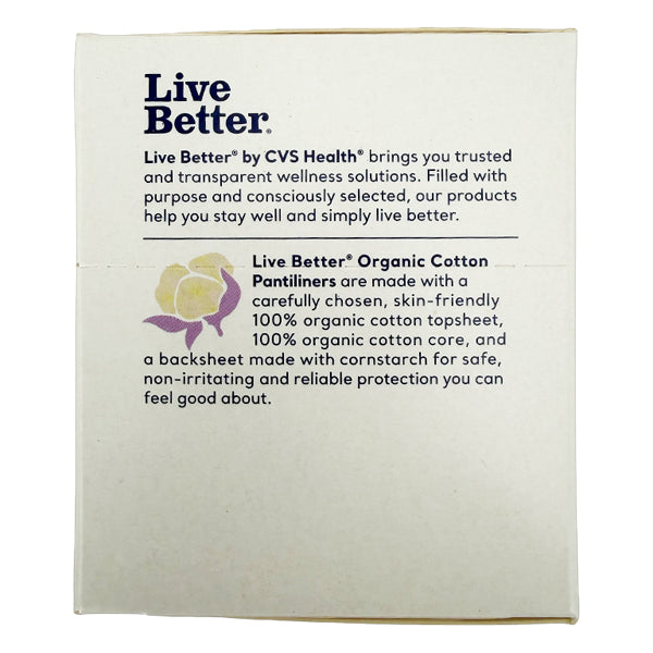 12 Pack - Live Better Organic Cotton Pantiliners Light 24 Count Each Live Better