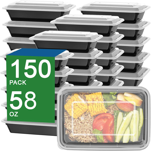 58oz Meal Prep Containers Reusable with Easy Open Lids Bulk - Choose Your Amount