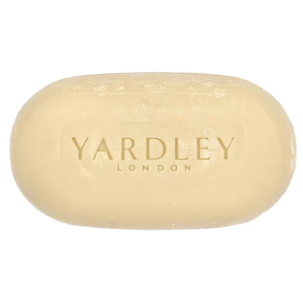 The Yardley 16 Pack Nourishing Bath Soap Bar with Vitamin C (4 oz) features beige bars embossed with YARDLEY LONDON, providing a revitalizing and nourishing cleanse.