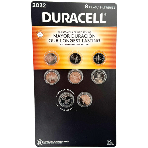 Duracell 2032 Lithium Battery for Apple AirTag and Key Fobs 8 Count Pack