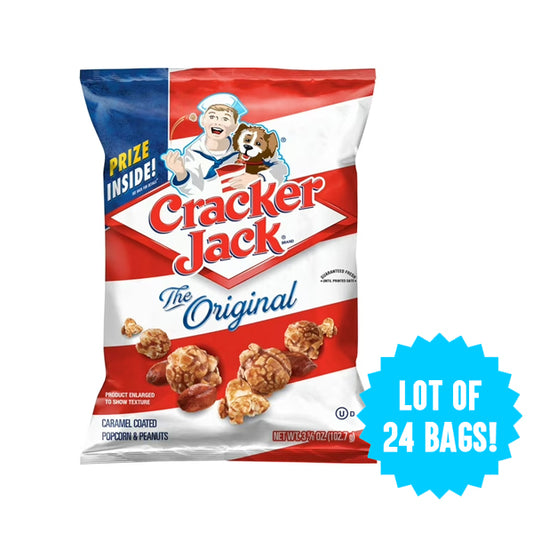 24 Pack - Cracker Jack Caramel Coated Popcorn & Peanuts Original 3.625oz