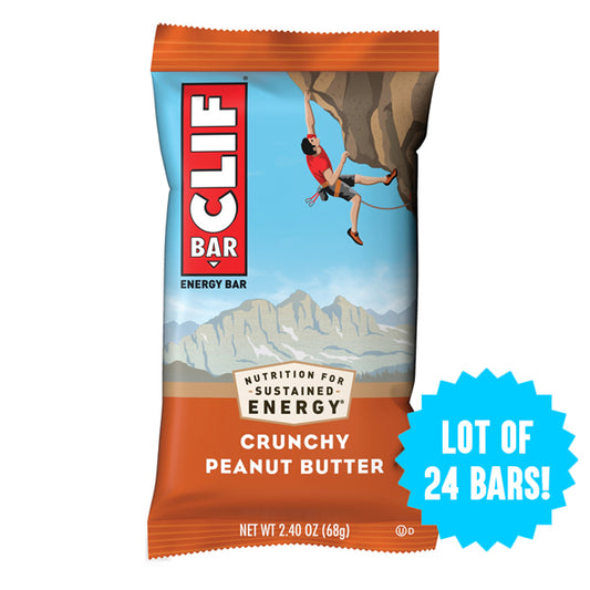 24 Pack - CLIF Bar Crunchy Peanut Butter Protein Energy Bars 2.4oz