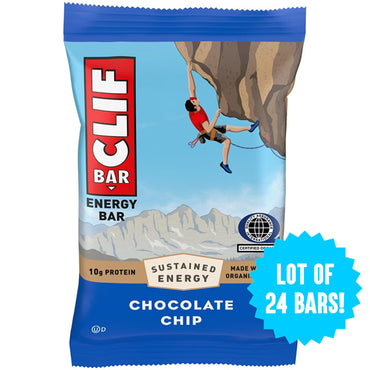 24 Pack - CLIF Bar Chocolate Chip Protein Energy Bars 2.4oz