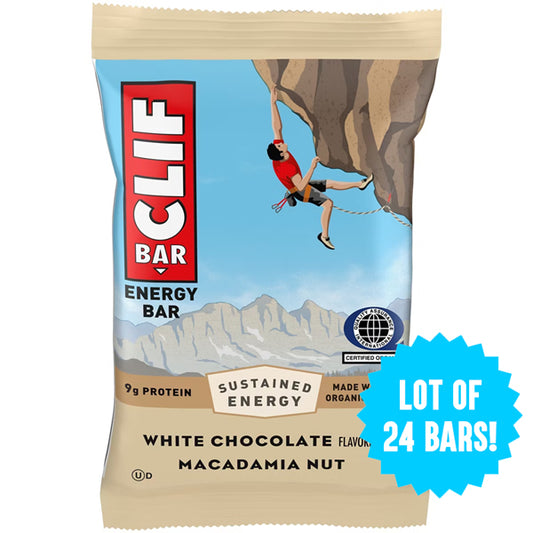 24 Pack - CLIF Bar White Chocolate Macadamia Nut Protein Energy Bars 2.4oz