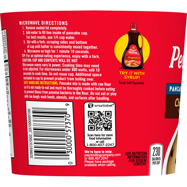 24 Pack - Pearl Milling Company Pancake on the Go Chocolate Chip 2.11oz