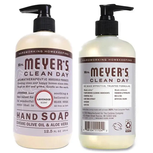 6 Pack - MRS. MEYER'S CLEAN DAY Hand Soap Lavender Scent 12.5oz Mrs. Meyers