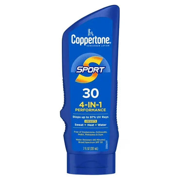 3 Pack - Coppertone Sport 4-in-1 Sunscreen Lotion SPF 30 7oz Coppertone