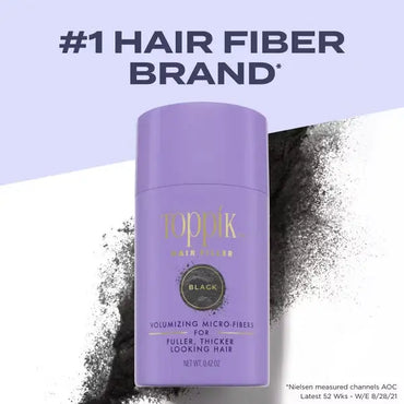 2 Pack - Toppik Volumizing Micro Fiber Hair Filler Color Touch Up System - Black 0.42oz Toppik