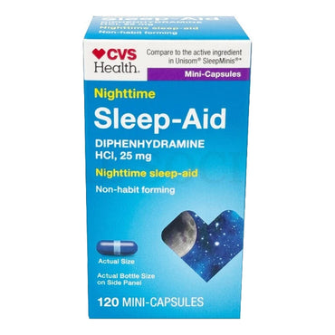 2 Pack - CVS Health Nighttime Sleep Aid Diphenhydramine HCI 25 MG 120ct Each