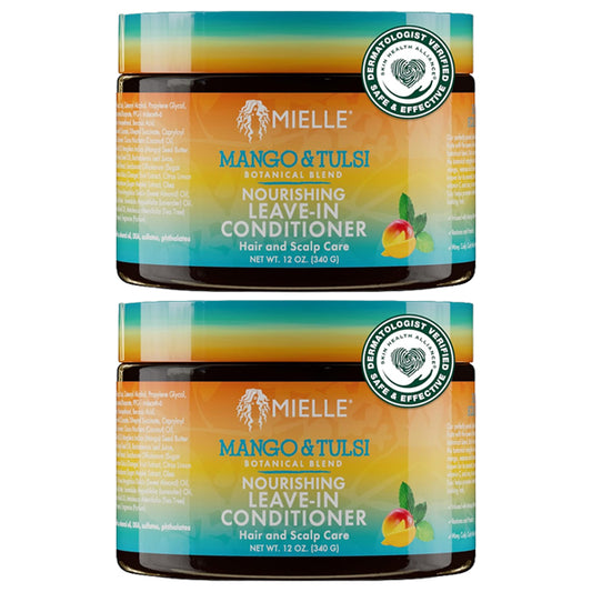 2 Pack - Mielle Organics Mango & Tulsi Nourishing Leave In Conditioner 12oz