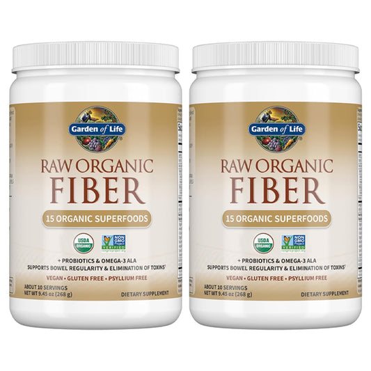 2 Pack - Garden of Life Raw Organic Fiber Powder Superfoods 10 Servings