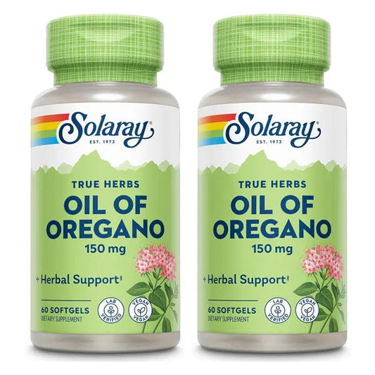2 Pack - Solaray Oil of Oregano Softgels Extra Strength 60 Softgels Solaray