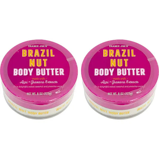 2 Pack - Trader Joe's Brazil Nut Body Butter Made With Acai 8oz Trader Joe's