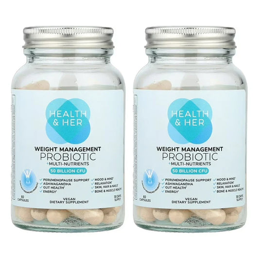 2 Pack - Health & Her Weight Management Probiotic Dietary Supplement 60 Count