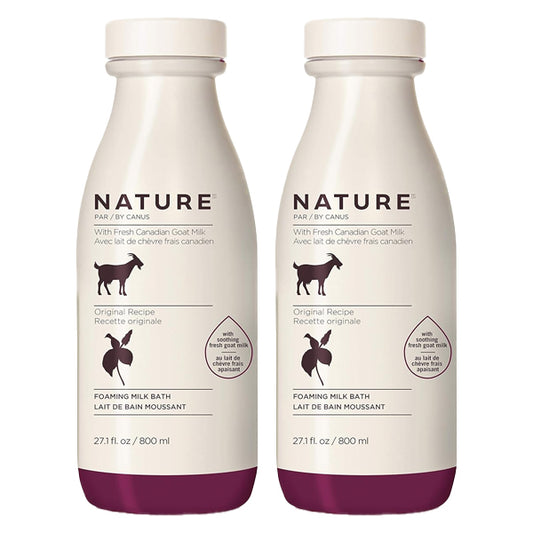 2 Pack - Nature by Canus Foaming Milk Bath Canadian Goat Milk Original 27.1oz