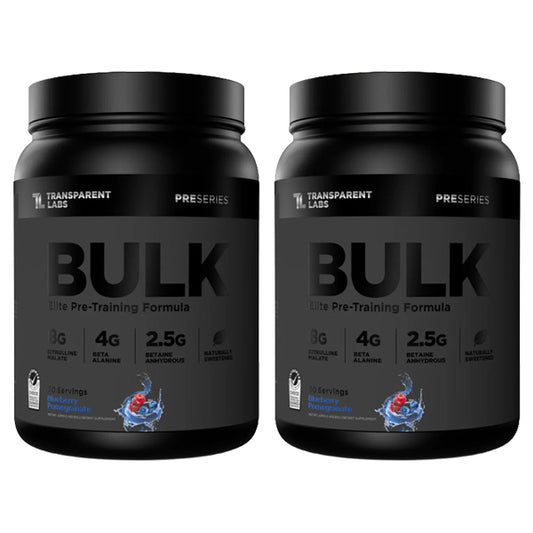 2 Pack - Transparent Labs Bulk Black Pre Workout Blueberry Pomegranate 30 Servings