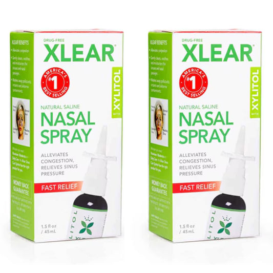 2 Pack - Xlear Natural Daily Relief Nasal Spray with Xylitol 1.5oz