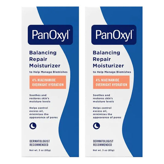 2 Pack - PanOxyl PM Balancing Repair Moisturizer with Niacinamide 3oz PanOxyl