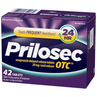 2 Pack - Prilosec OTC Frequent Heartburn Relief Medicine and Acid Reducer 42ct