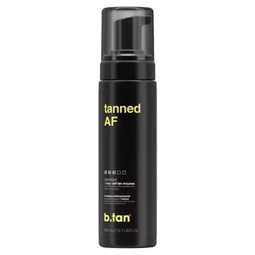 2 Pack - b.tan Tanned AF Darkest Brown Self Tan Mousse 6.7oz b.tan