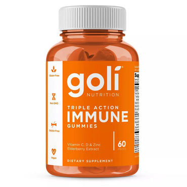 2 Pack - Goli Triple Action Immune Multivitamin Vegan Gummies 60 Count