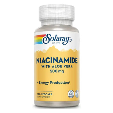 2 Pack - Solaray Niacinamide 500mg Vitamin B-3 100 VegCaps Solaray