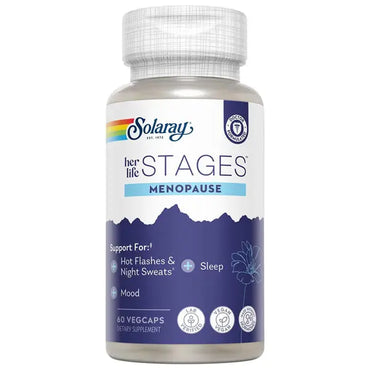 2 Pack - Solaray Menopause her Life Stages Menopause Supplement 60 VegCaps Solaray