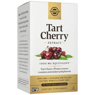 2 Pack - Solgar Tart Cherry Extract 1000mg Non-GMO 90 Vegan Capsules Solgar