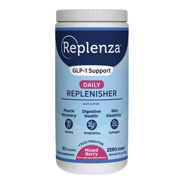 2 Pack - Replenza GLP-1 Support Daily Replenisher Mixed Berry 30 Scoops Replenza