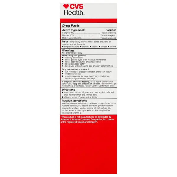 2 Pack - CVS Health Ultra Strength Muscle Rub Cream 4oz CVS