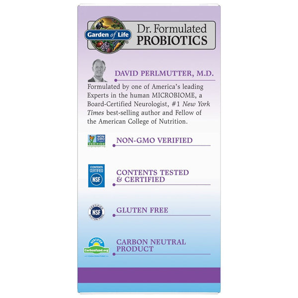2 Pack - Garden of Life Dr. Formulated Pre-Post Natal Daily Care Capsules 30ct, certified non-GMO, gluten-free, tested for contents, and carbon neutral, with Dr. David Perlmutter highlighting immune support on the package.