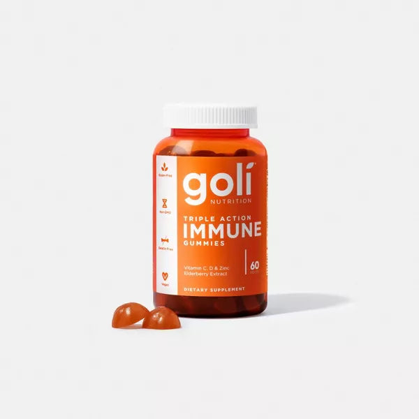 2 Pack - Goli Triple Action Immune Multivitamin Vegan Gummies 60 Count