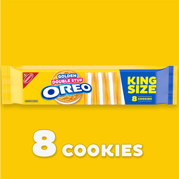 2 Pack - OREO Double Stuf Golden Sandwich Cookies King Size 12 Snack Packs