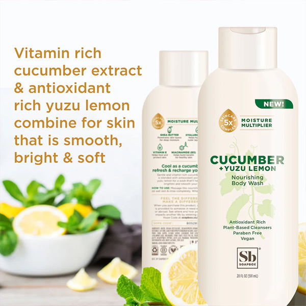 2 Pack - SoapBox Body Wash Cucumber & Yuzu Lemon 20oz