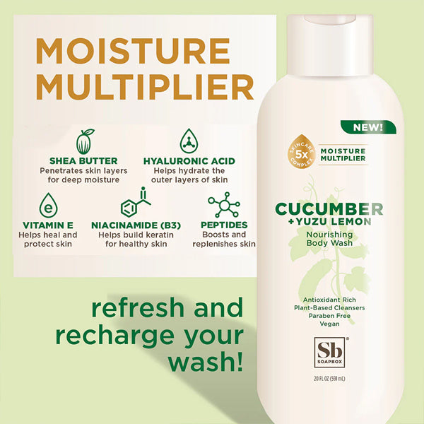 2 Pack - SoapBox Body Wash Cucumber & Yuzu Lemon 20oz