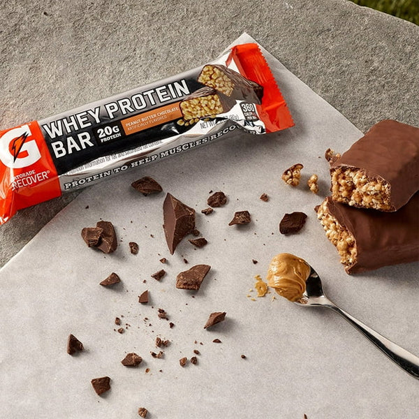 6 Pack - Gatorade Peanut Butter Chocolate Whey Protein Bars 6ct Each