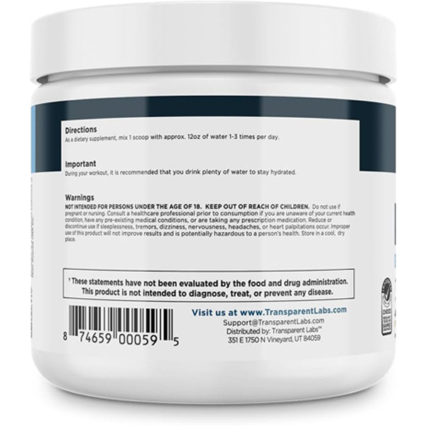 2 Pack - Transparent Labs Hydrate Electrolyte Formula Peach Mango 40 Servings