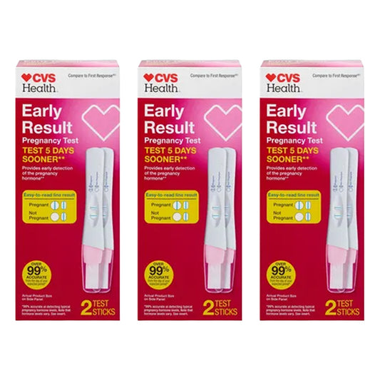 3 Pack - CVS Health Early Result Pregnancy Test 2 Sticks Each