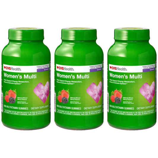 3 Pack - CVS Health Women's Multivitamin Mixed Berry Flavor 150 Gummies CVS