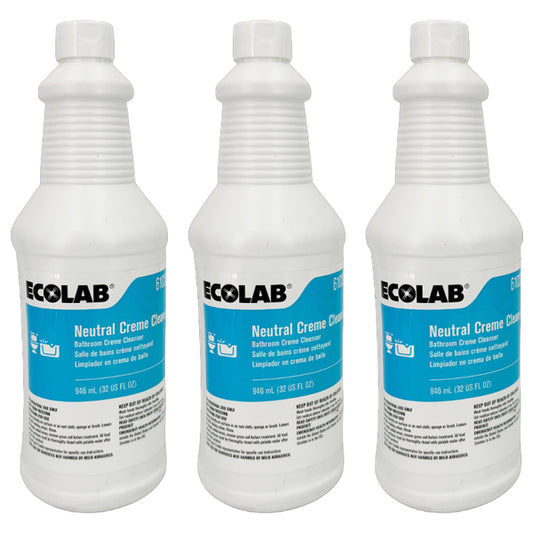 3 Pack - Ecolab Neutral Creme Multi-Purpose Cleanser 32oz 6102087