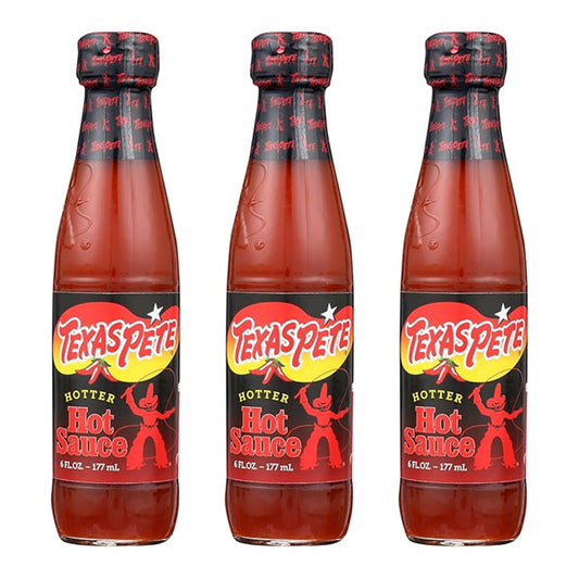 3 Pack - Texas Pete Hotter Hot Sauce 6oz