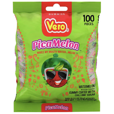 3 Pack - Vero PicaMelon Watermelon Chili Powder Covered Gummies 100 Count