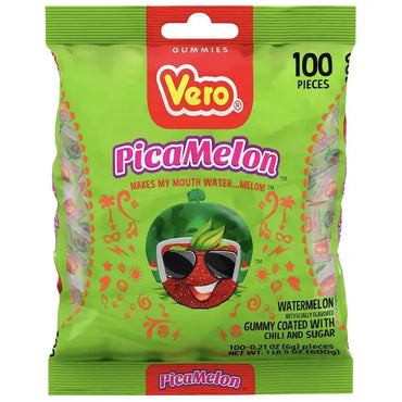 3 Pack - Vero PicaMelon Watermelon Chili Powder Covered Gummies 100 Count Vero