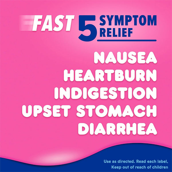 3 Pack - Pepto Bismol Liquid Ultra 5 Symptom Fast Relief Cherry Flavor 12oz