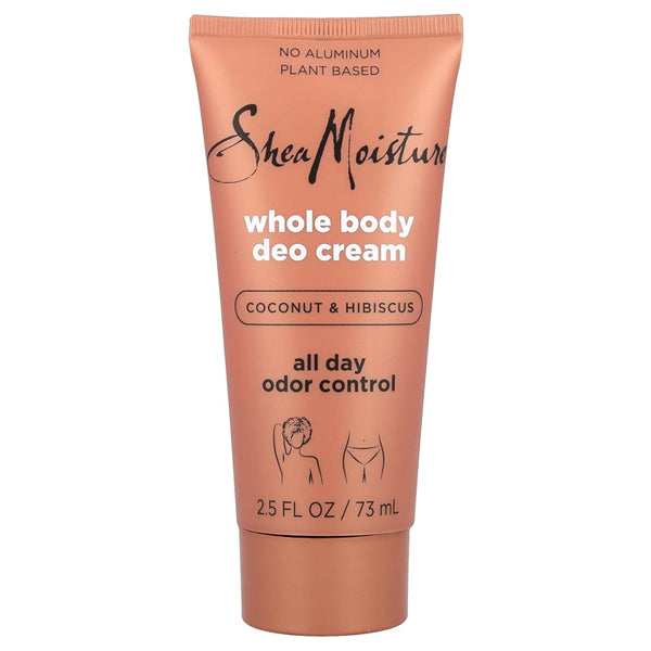 Get 3 packs of Shea Moisture Coconut & Hibiscus Cream Deodorant (2.5oz each), made for rich melanin skin with a plant-based, aluminum-free formula that provides all-day odor control.